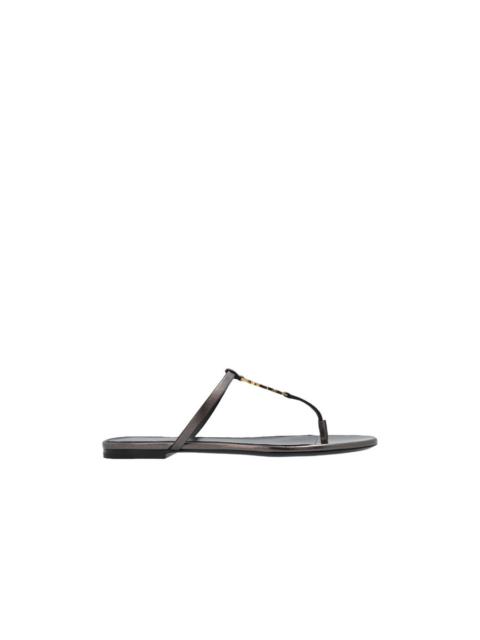 SAINT LAURENT Saint Laurent Cassandra Leather Thong Sandals