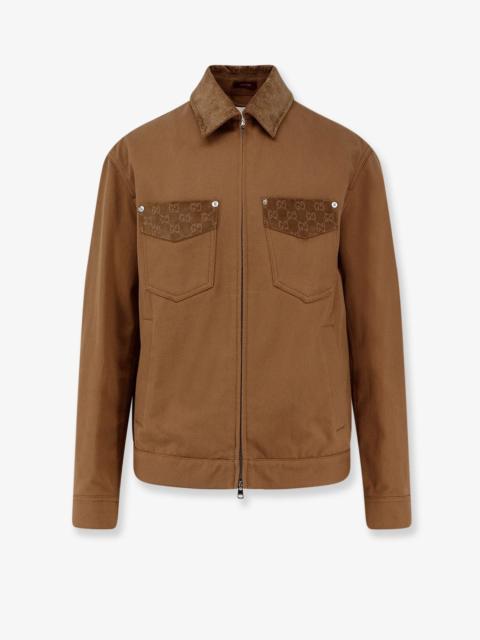 GUCCI Gucci Canvas Jacket With Gg Details