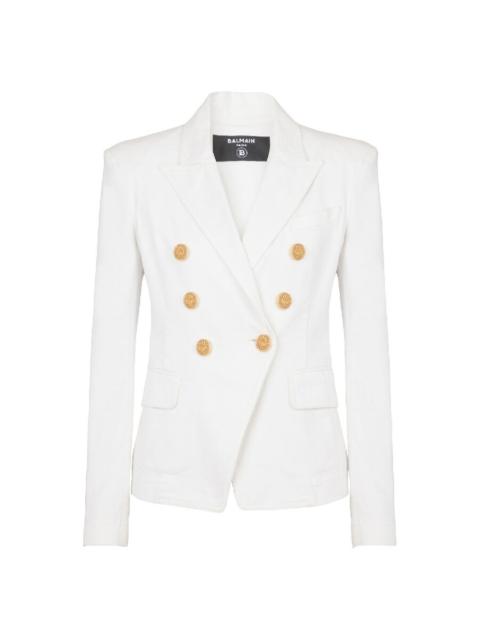 Balmain Balmain Double Breasted Cotton Jacket, Brand Size 34 (US Size 2)