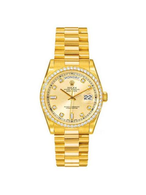 ROLEX Rolex Day-Date Champagne Dial 18K Yellow Gold President Automatic Men's Watch 118348CDP