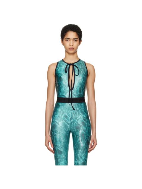 VERSACE JEANS COUTURE Blue Printed Bodysuit
