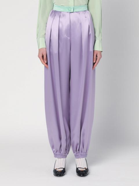 Valentino Wide lilac silk pants