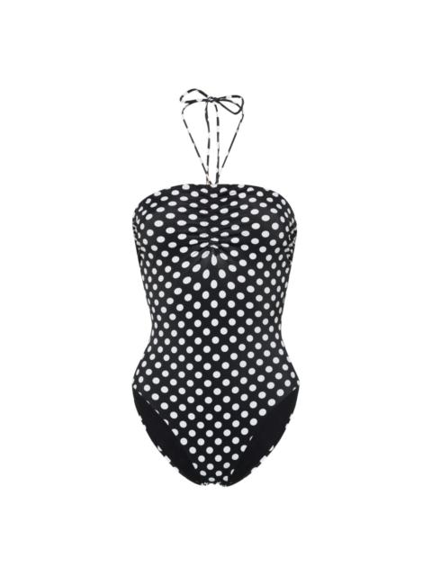 polka-dot swimsuit