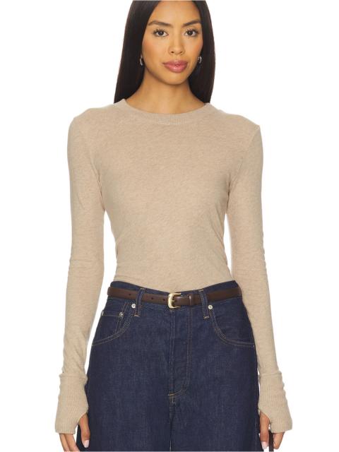 Enza Costa Cashmere Easy Cuffed Crew