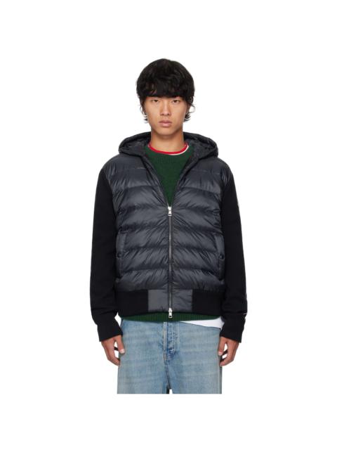 Moncler Navy Hooded Down Jacket