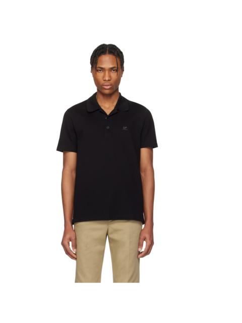 courrèges Black 'AC' Piqué Polo