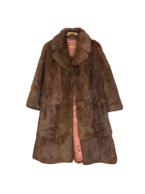 Other Designers Vintage 90s Rotiny Italy Faux Fur Cutaway Duster Overcoat