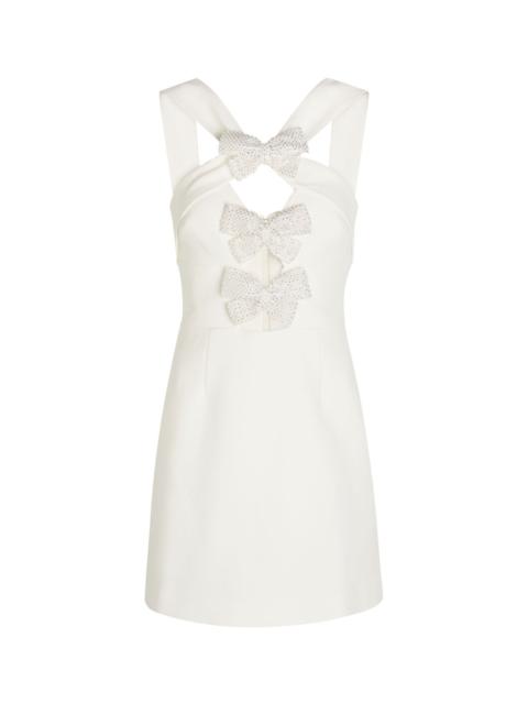 REBECCA VALLANCE Rebecca Vallance Hermoine Bow-embellished Crepe Mini Dress