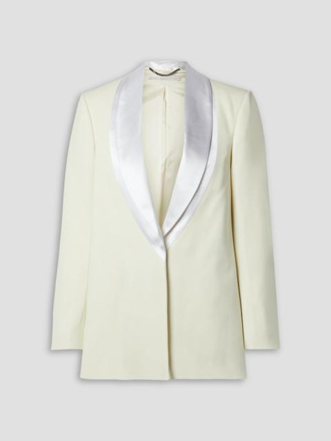 Stella McCartney Satin-trimmed twill blazer