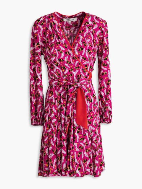 DIANE VON FURSTENBERG Linsey printed crepe mini wrap dress