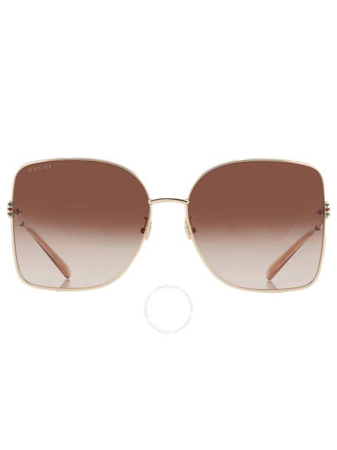 GUCCI Gucci Brown Butterfly Ladies Sunglasses GG1282SA 003 62