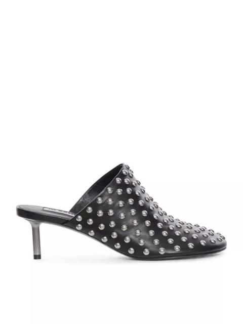 Jil Sander JIL SANDER Black Nappa Leather Pin Metal Mules