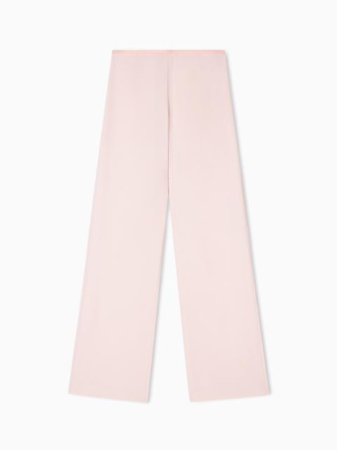EMPORIO ARMANI TECHNO CADY PALAZZO TROUSERS