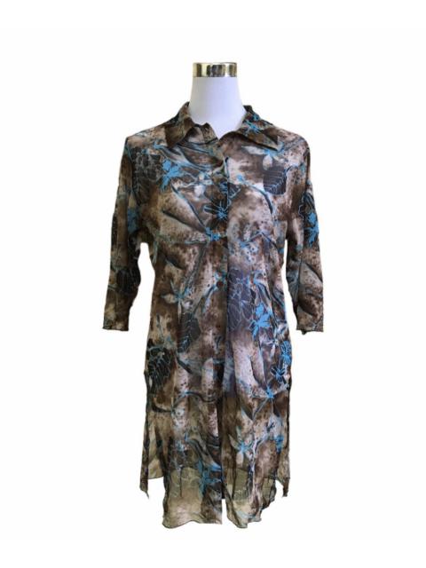 Other Designers Italian Designers - Donne Da Sogno Abstract Design Overprint Long Blouse