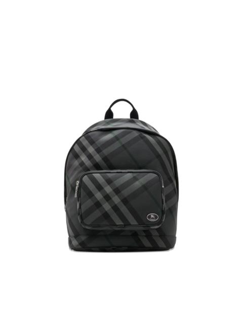 Burberry Grid check zipped backpack