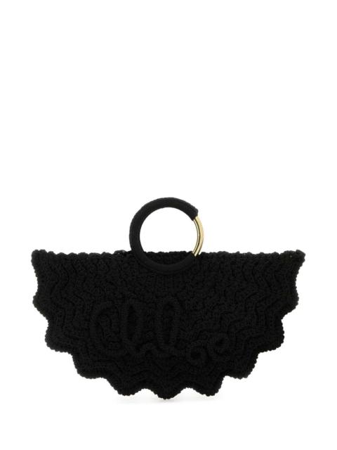 Chloé Chloe Women Black Fabric Small Bracelet Paravent Handbag