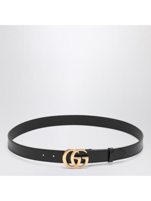 GUCCI Gucci Black Gg Marmont Belt With Gg Buckle Men