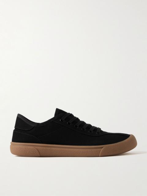 The Row Grosgrain-Trimmed Canvas Sneakers Black