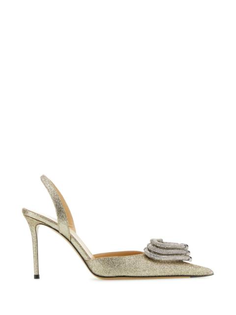 Mach&Mach Women Platinum Fabric Pumps