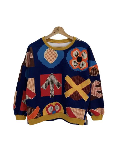Other Designers Japanese Brand - VINTAGE JAPANESE FULL PRINT GEOMETRIC SWEATSHIRT