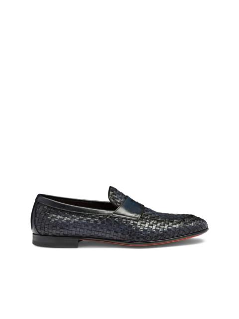 WOVEN LEATHER LOAFERS