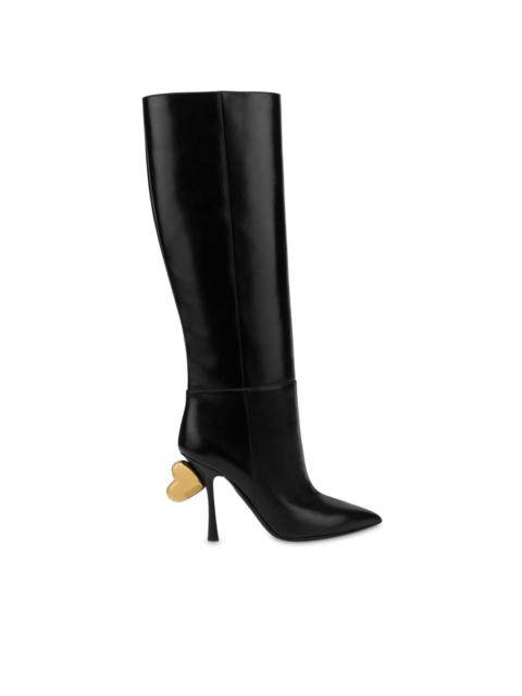 Moschino sculpted heel knee boots