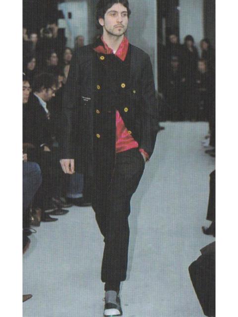 Comme des Garçons Homme Plus ARCHIVE ! AW2002 double breasted blazer with leather collar