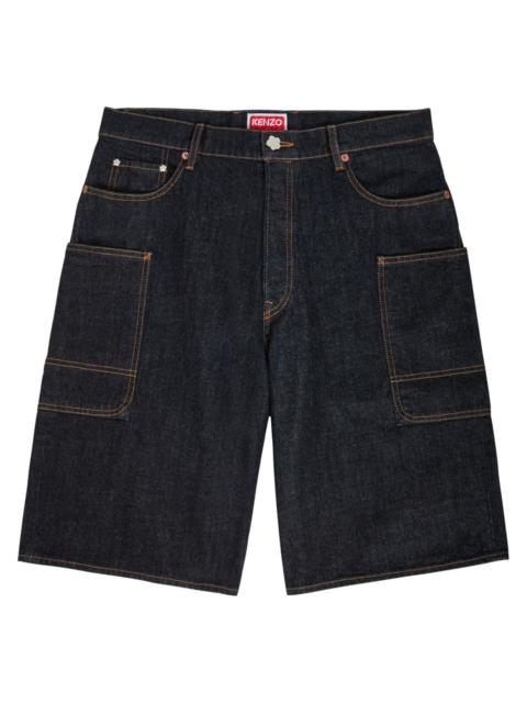Supreme Supreme Script Baggy Denim Short Washed Indigo - SS24SH30