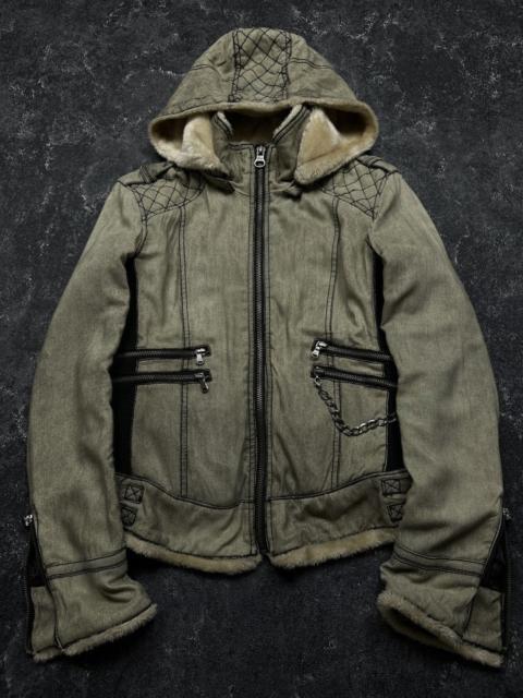 Other Designers Japanese Brand - Vintage Y2K LGB If Six Was Nine Style Guess Fur Hood Jacket