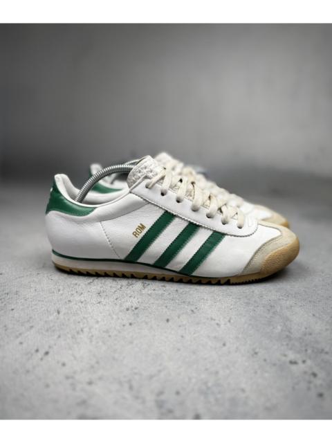 adidas Vintage adidas ROM White Green Leather Retro Trainers 00s