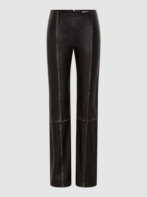 ST. AGNI Brushed Leather Pants - Black