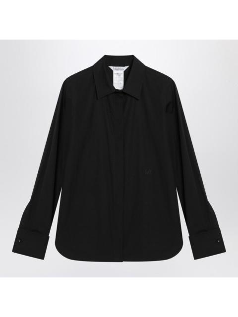 Max Mara Max Mara Black Cotton Shirt With Logo Women