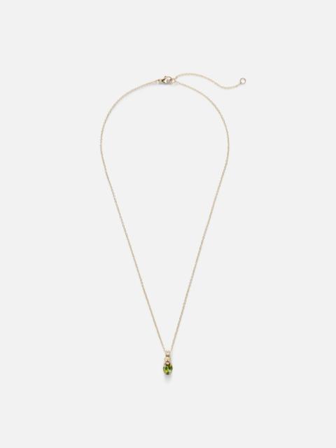 STONE AND STRAND 14kt gold chain necklace with tourmaline