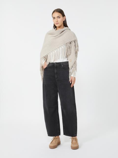 WEEKEND Max Mara TORNADO Wool shawl with fringes