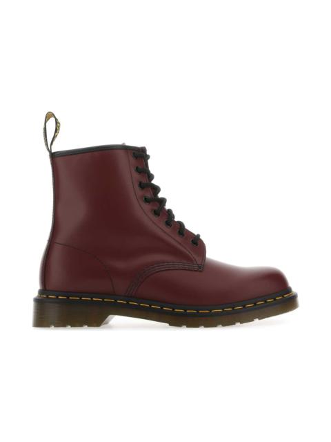Burgundy Leather 1460 Ankle Boots