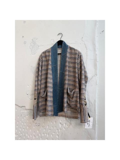 Greg Lauren Greg Lauren SAMPLE Striped GL1 kimono