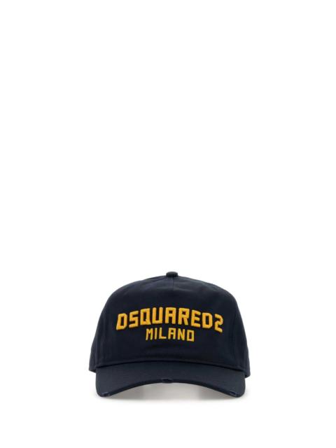 DSQUARED2 Dsquared Men Navy Blue Cotton Baseball Cap