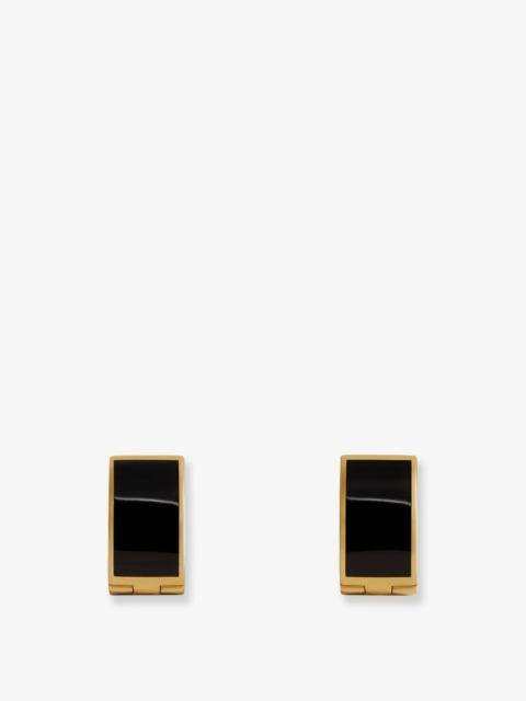 TOTEME Toteme Signature Brass Earrings Black