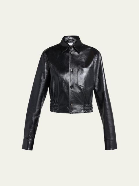 Bottega Veneta Smooth Nappa Leather Short Jacket
