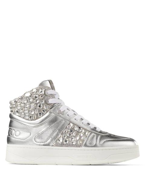 JIMMY CHOO Jimmy Choo Hawaii Crystal Embellished High-Top Sneakers