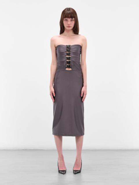 COPERNI Gray Multi Buckle Midi Dress