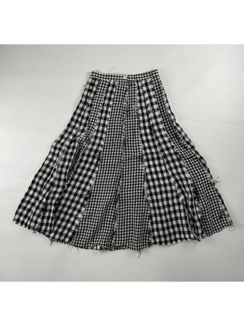 Comme Des Garçons Comme des Garcons Tricot AD2003 Cut Off Detail Checked Skirt