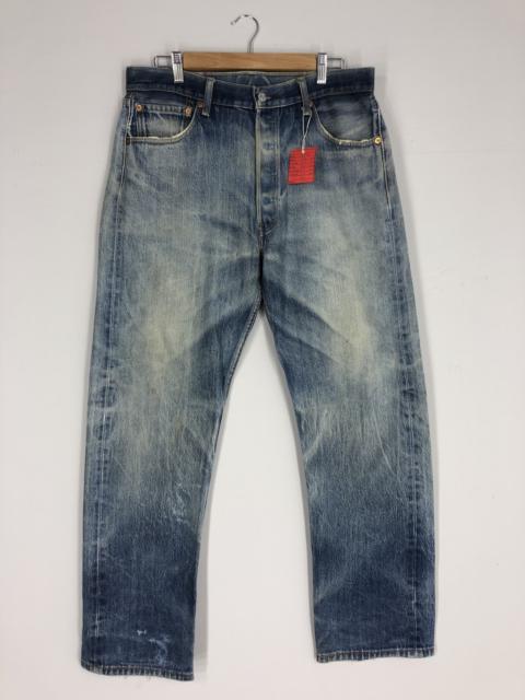 Other Designers Vintage - Levi's 501 Ripped Stone Washed Jean Denim Size 33