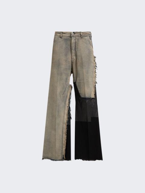Rick Owens Joris Denim Trousers Dirty Hustler And Black