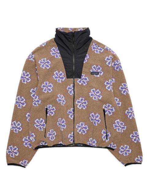 BLUEMARBLE Bluemarble Men's Beige Flower Fleece Track Jacket