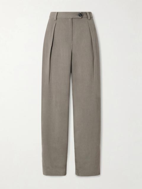 MATTEAU Pleated Woven Straight-leg Pants