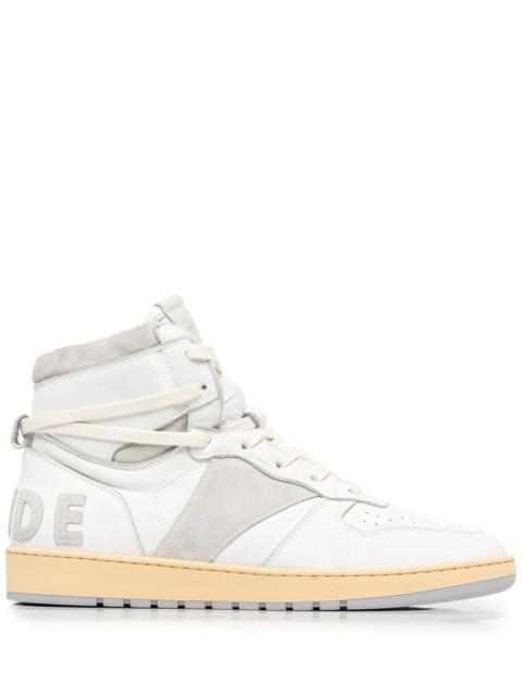 Rhude panelled hi-top sneakers
