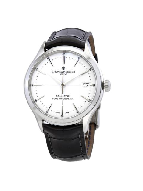 Other Designers Baume et Mercier Clifton Baumatic Automatic Men's Black Leather Watch 10518