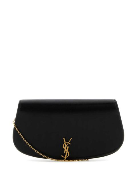 Saint Laurent Women Black Leather Voltaire Wallet