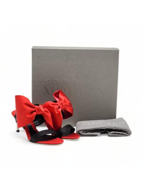Alexander McQueen Alexander McQueen Pin Heel Satin Bow Mule